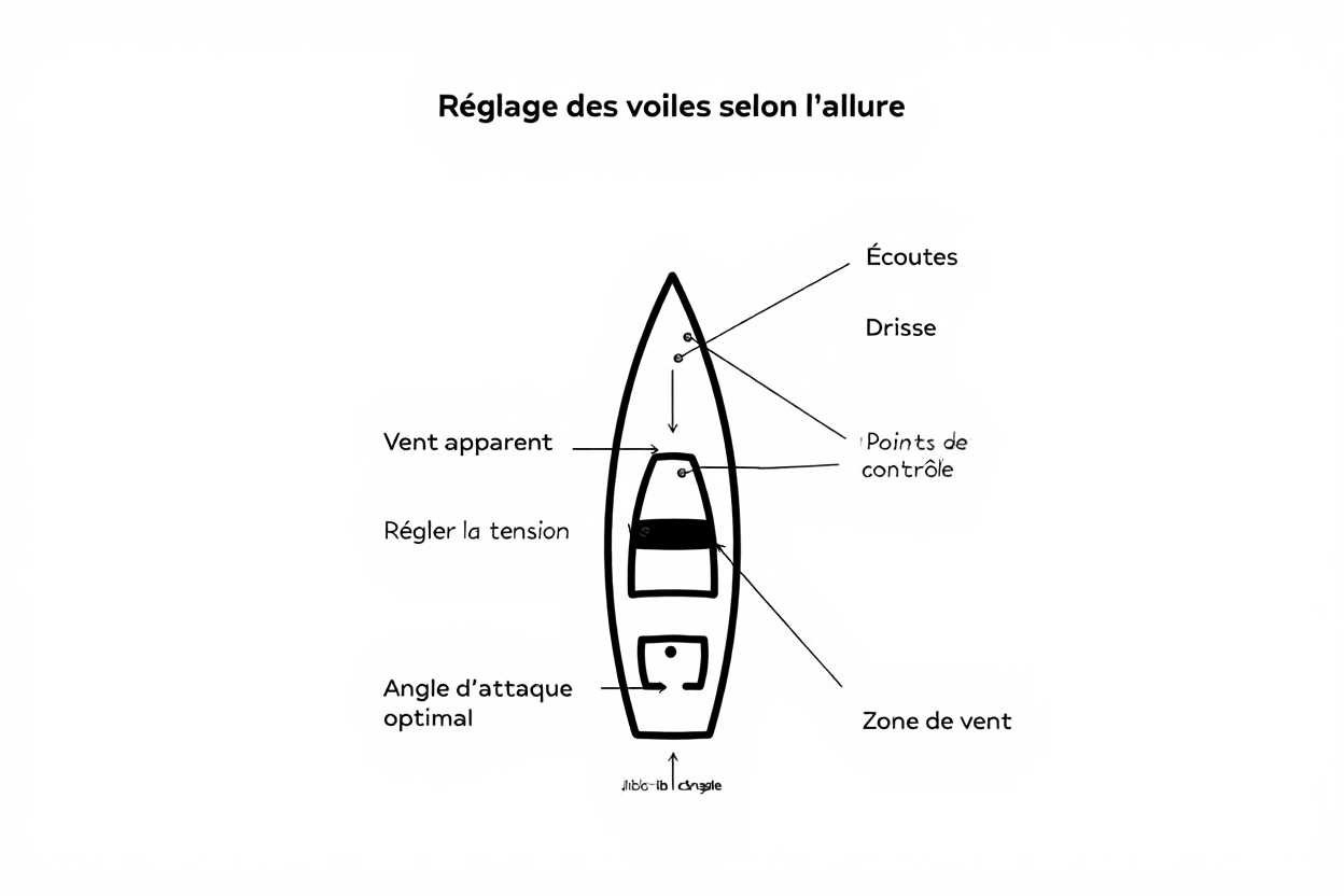 Système de contrôle des voiles d'un voilier