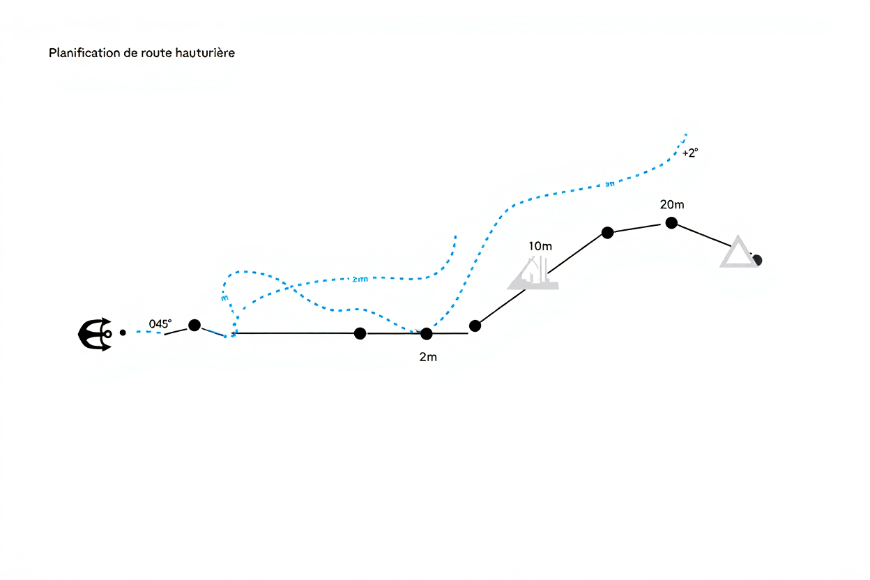 Planification d'itinéraire sur une carte marine