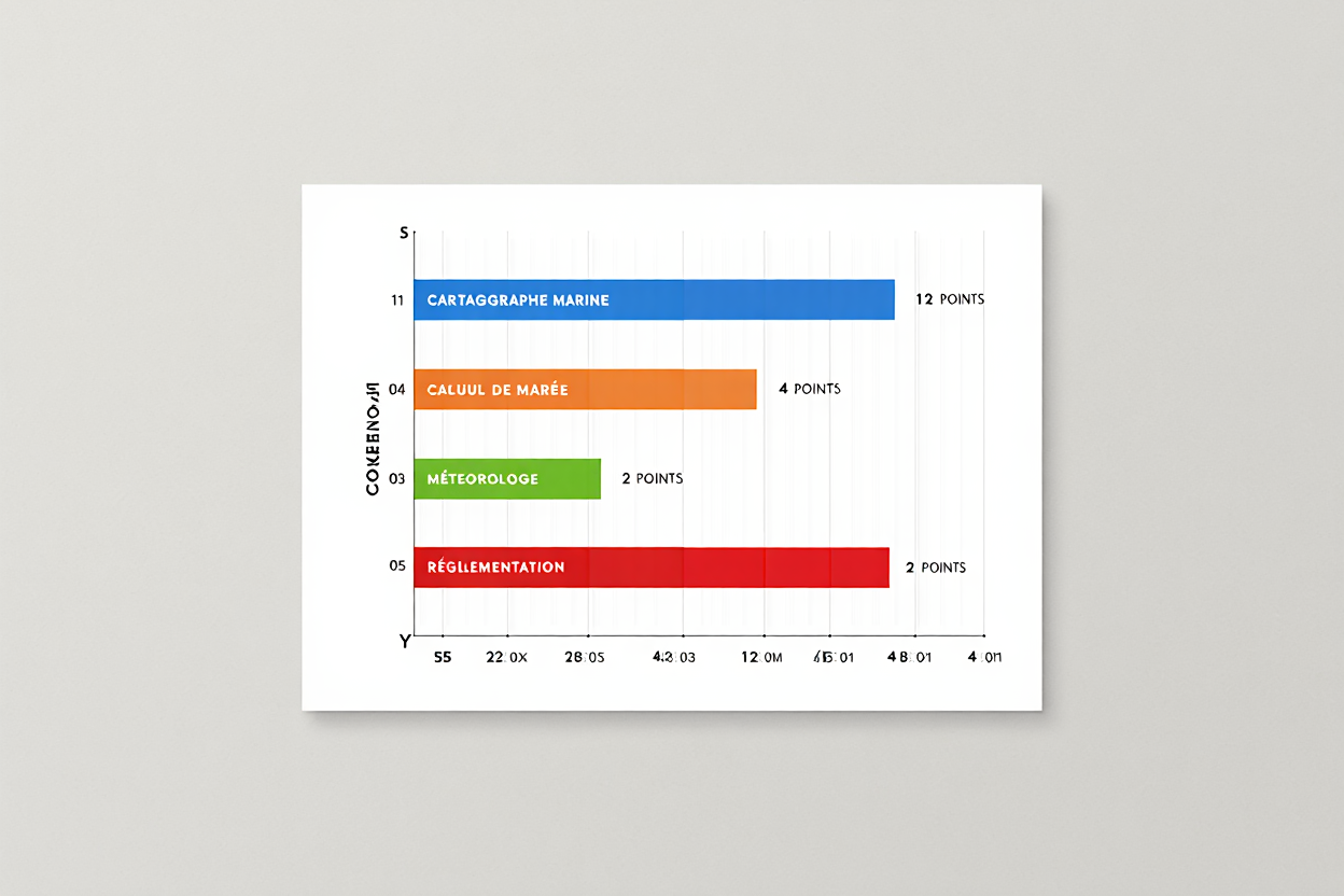 Répartition des points de l'examen hauturier